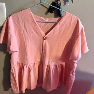 Short sleeve button down blouse